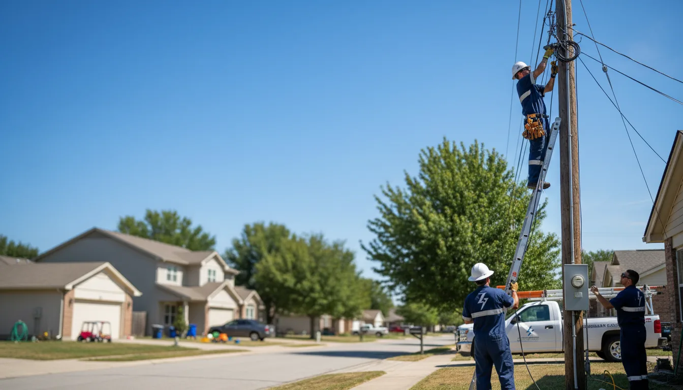 Residential electrician providing installation services in Rankin, IL